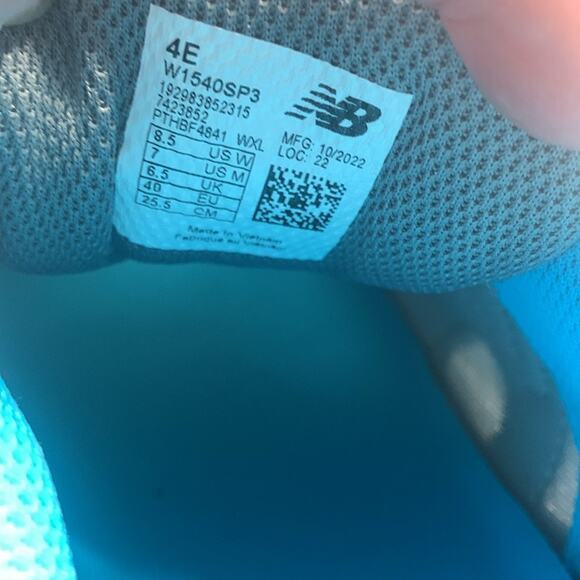 NEW BALANCE Women’s 1540v3 Running Shoes. Grey and Blue.‎ 8.5 4E (XX Wide). - Picture 9 of 16